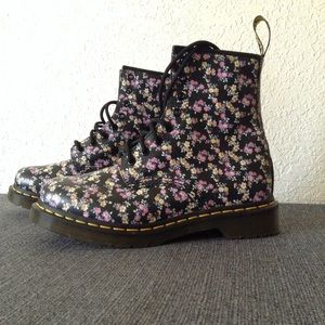Floral Print Doc Martens Boots